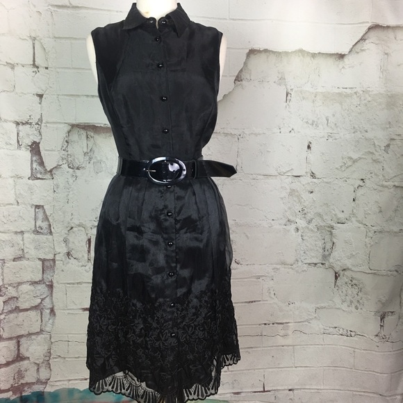 Shoshanna Dresses & Skirts - Shoshanna dress size 10 embroidered overlay